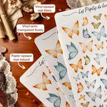 Charger l'image dans la galerie, Grande planche de stickers Papillons des champs