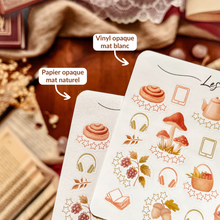 Charger l'image dans la galerie, Petite planche de stickers notations illustrées Marché d'Automne