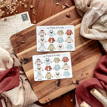 Load image into Gallery viewer, Small sheet of Winter Sweater stickers - Patreon