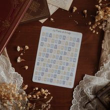 Load image into Gallery viewer, Grande planche de stickers lettres - couleurs witchy