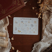 Load image into Gallery viewer, Petite planche de stickers notations illustrées Petits Sortilèges