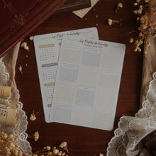 Load image into Gallery viewer, Grande planche de stickers calendriers - couleurs witchy