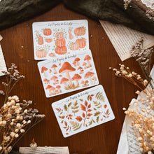 Charger l'image dans la galerie, Petite planche de stickers Feuilles Sous-bois d'automne