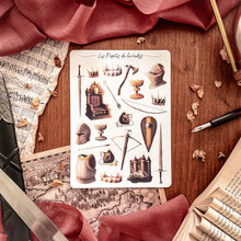 Load image into Gallery viewer, Large sheet of medieval fantasy stickers