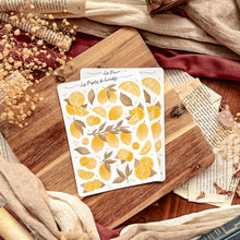 Load image into Gallery viewer, Large sheet of Lemon stickers