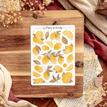 Load image into Gallery viewer, Large sheet of Lemon stickers