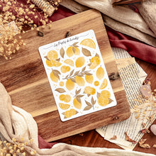 Load image into Gallery viewer, Large sheet of Lemon stickers