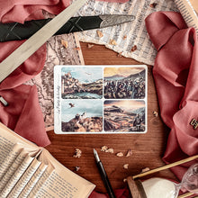 Load image into Gallery viewer, Large sticker sheet of medieval fantasy scenes
