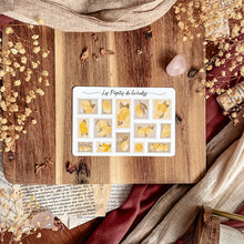 Load image into Gallery viewer, Small sheet of Lemon stamp stickers