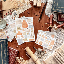 Load image into Gallery viewer, Small sheet of postal stamp stickers