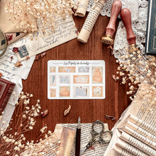 Load image into Gallery viewer, Small sheet of postal stamp stickers