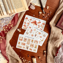 Charger l'image dans la galerie, Petite planche de stickers Champignons Marché d'Automne