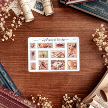 Charger l'image dans la galerie, Petite planche de stickers timbres feuilles automnales