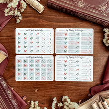 Load image into Gallery viewer, Small sheet of reading notes - spring colors
