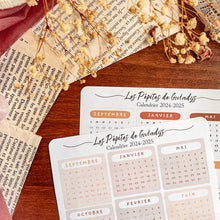 Charger l'image dans la galerie, Grande planche de stickers calendriers - couleurs automnales