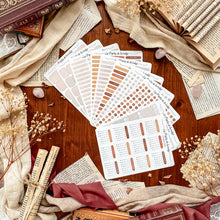 Charger l'image dans la galerie, Set de 10 grandes planches de stickers organisation - couleurs automnales