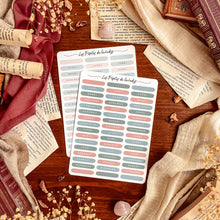 Load image into Gallery viewer, Large sheet of days of the week stickers - spring colors