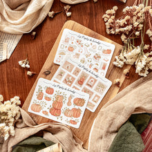 Charger l'image dans la galerie, Petite planche de stickers timbres Automne Cosy