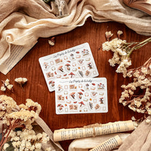 Charger l'image dans la galerie, Petite planche de stickers notations illustrées Champignons