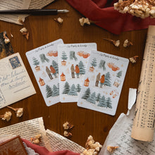 Charger l'image dans la galerie, Planche de stickers ferme de sapins