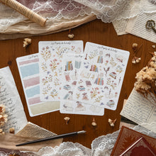 Load image into Gallery viewer, Grande planche de stickers Lectures Printanières - Fleurs