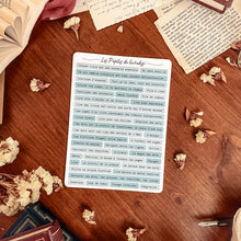 Charger l'image dans la galerie, Grande planche de stickers citation livresques