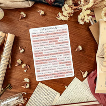 Charger l'image dans la galerie, Grande planche de stickers citation livresques