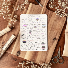 Charger l'image dans la galerie, Grande planche de stickers galaxie foil