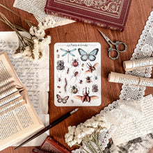 Load image into Gallery viewer, Large sheet of vintage insect stickers
