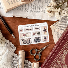 Load image into Gallery viewer, Small sheet of vintage insect stamp stickers