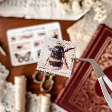 Load image into Gallery viewer, Small sheet of vintage insect stamp stickers