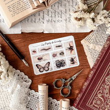 Load image into Gallery viewer, Small sheet of vintage insect stamp stickers