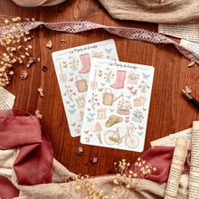 Load image into Gallery viewer, Large sheet of daisy and bumblebee stickers