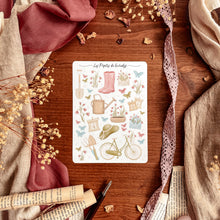 Load image into Gallery viewer, Large sheet of daisy and bumblebee stickers