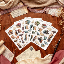 Load image into Gallery viewer, Large sheet of modern book stickers