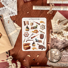Load image into Gallery viewer, Large sheet of pirate stickers