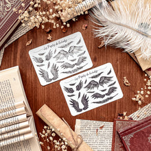 Load image into Gallery viewer, Small sheet of angel wing stickers