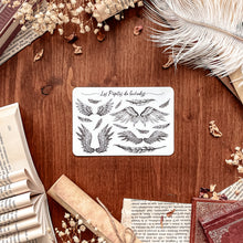 Load image into Gallery viewer, Small sheet of angel wing stickers