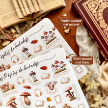 Load image into Gallery viewer, Petite planche de stickers notations illustrées Champignons
