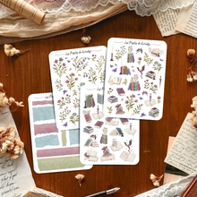 Load image into Gallery viewer, Grande planche de stickers Lectures Printanières - Fleurs
