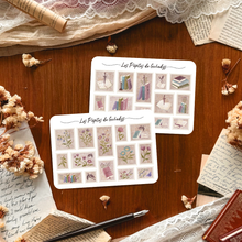 Charger l'image dans la galerie, Petite planche de stickers timbres Lectures Printanières - Romantasy
