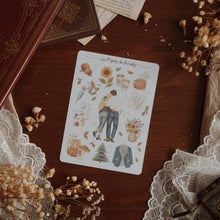 Load image into Gallery viewer, Planche de stickers romance d'automne

