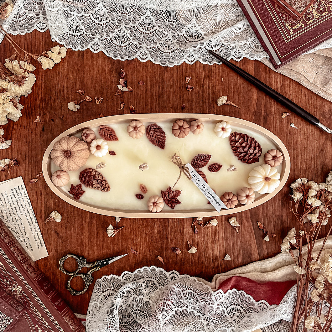Bougie décorée Tarte aux Pommes – Grande ovale