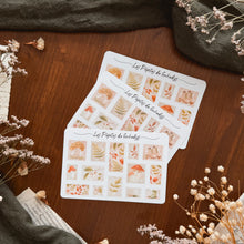 Load image into Gallery viewer, Petite planche de stickers timbres Sous-bois d'automne
