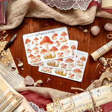 Charger l&#39;image dans la galerie, Petite planche de stickers Champignons Marché d&#39;Automne
