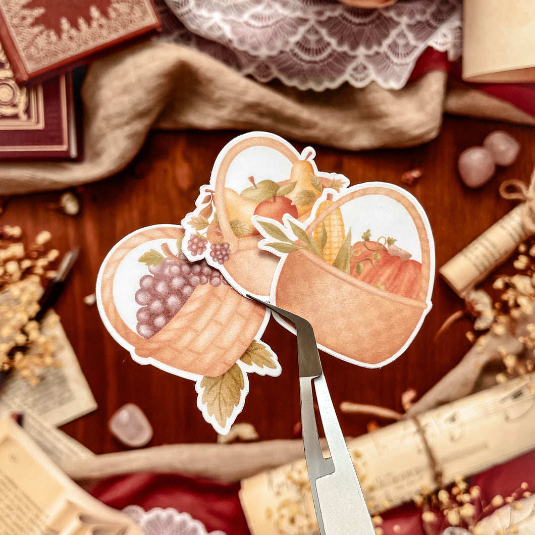 Lot de 3 grands stickers Marché d'Automne