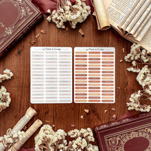 Load image into Gallery viewer, Set of 10 large sheets of organization stickers - autumnal colors
