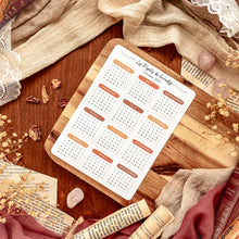 Load image into Gallery viewer, Large sheet of calendar stickers - autumnal colors
