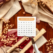 Load image into Gallery viewer, Large sheet of calendar stickers - autumnal colors
