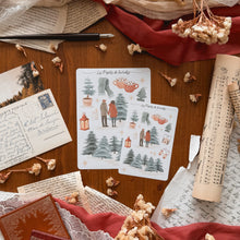 Charger l'image dans la galerie, Planche de stickers ferme de sapins
